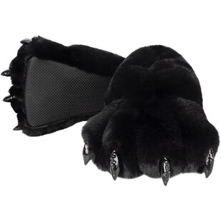 I 17155 Animal Claw Slippers Warm Home Cute Plush Toy ����צ