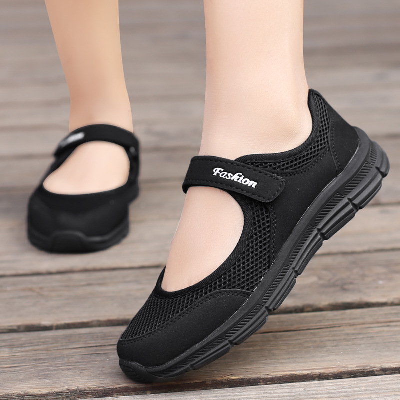 766 zapatos de mujer transfronterizos, zapatos de madre, zapatos planos de suela blanda transpirables para ancianos, zapatos individuales para mujer, zapatos para caminar, zapatos cómodos para el comercio exterior