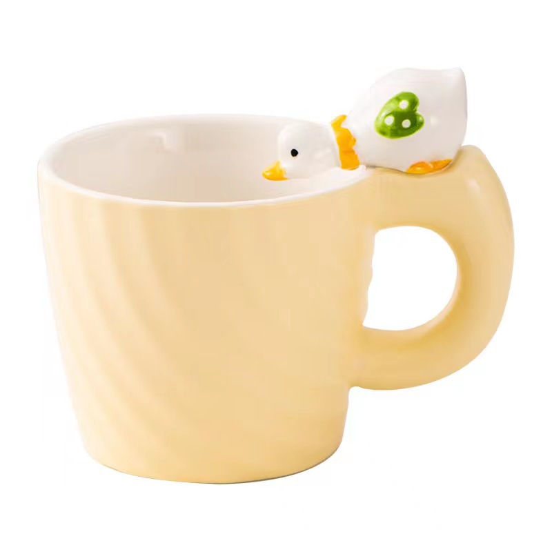 Taza de Cerámica Pato Beber, Diseño Creativo y Tierno, Gran Capacidad