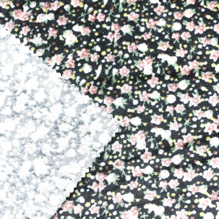 印花密丝绒钻石绒天鹅绒针织纬编涤丝绒分散印花密丝绒布服装面料