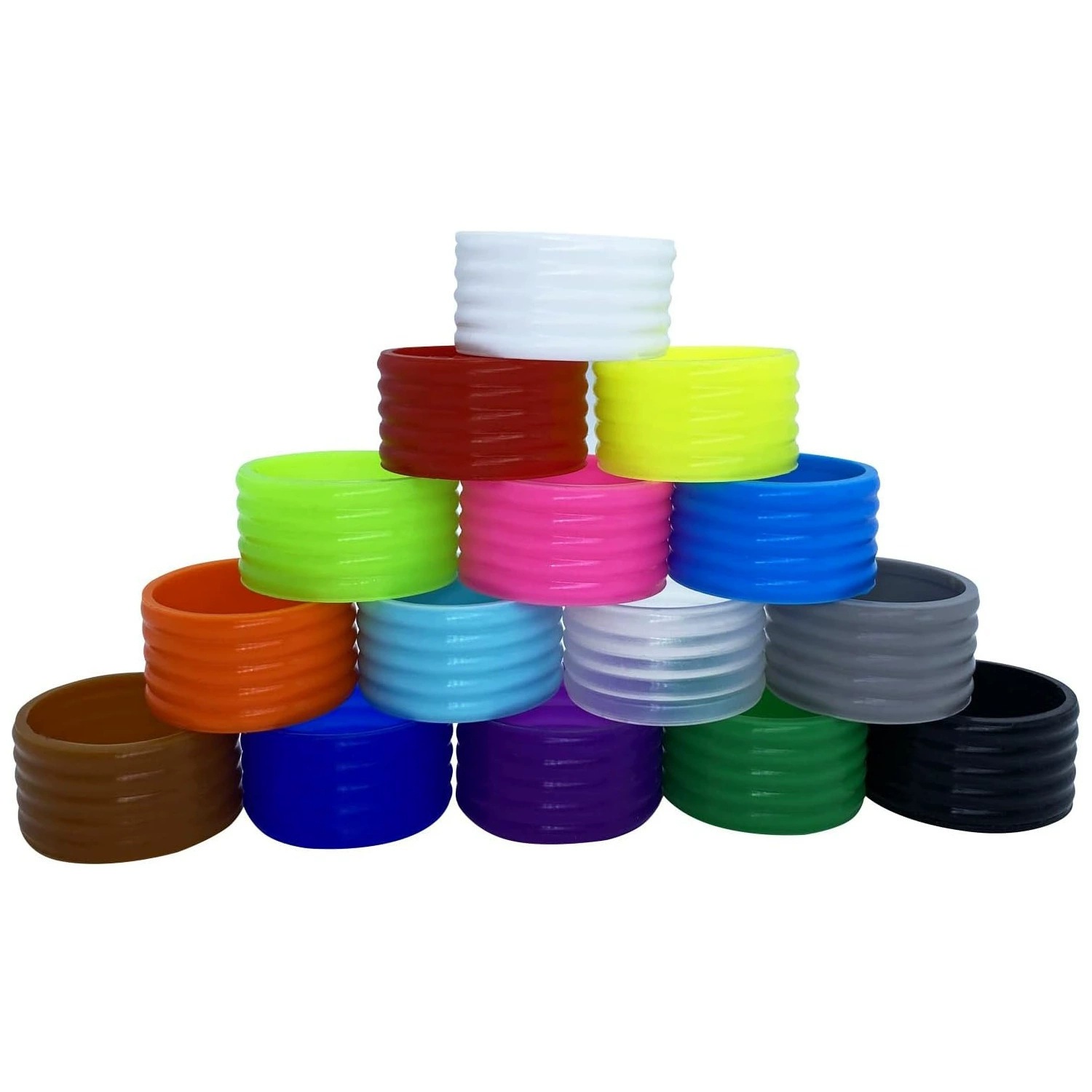 Manufacturer's in-stock wholesale of badminton and tennis racket sealing rings, sweat-absorbing bands, fixed silicone rings, and drawstrings in 6 colors
