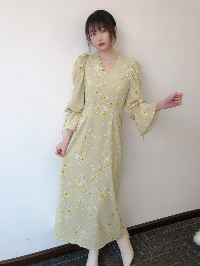 A1420 1120K VÁY ĐẦM LIỀN THÂN NỮ GUATDZI HỌA TIẾT HOA THỜI TRANG NỮ G04 SẢN PHẨM MỚI