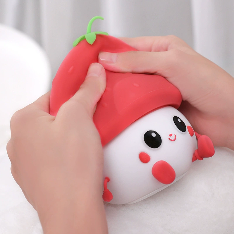 Amusing silicone smart night light, crib, lantern, strawberry, new collection