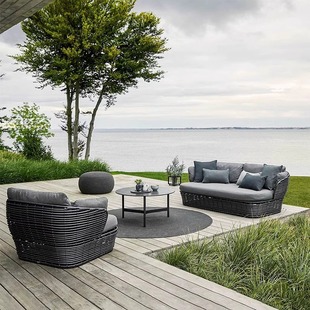 Outdoor Sofa Combination Courtyard Hotel Terrace Villa B&B Leisure Rattan Chair Outdoor Waterproof Sun Protection Rattan Furniture