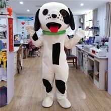 動漫小狗玩偶可愛表演道具展示活動斑點狗黑白狗頭套卡通人偶服裝