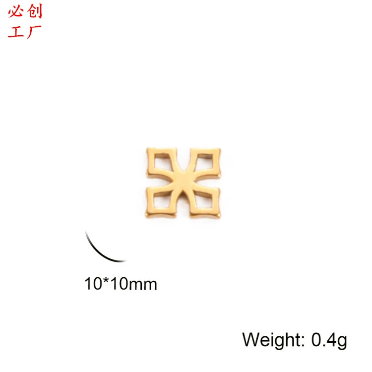 Square pendant stainless steel, accessories, Aliexpress, flowered