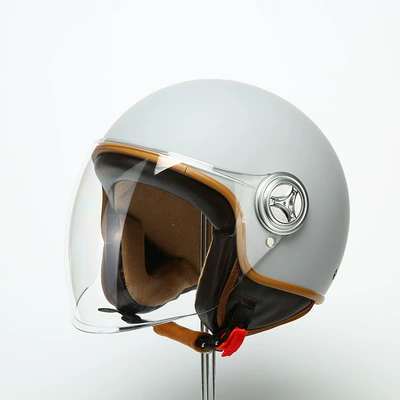 unisex parent-child helmet 3C — Motosiklet kaskı (dəbilqə) - gray-adult-style