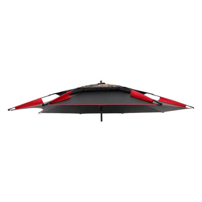 Factory wholesale fishing umbrella outdoor 2.4 meters 2.2 meters Universal black rubber rainproof sun folding fishing umbrella table fishing umbrella