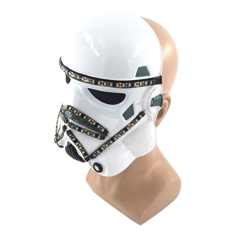 Máscara Luminosa LED de Star Wars, COSPLAY, Temática de Película, Juego de Rol, Accesorios Luminosos, Máscara Luminosa