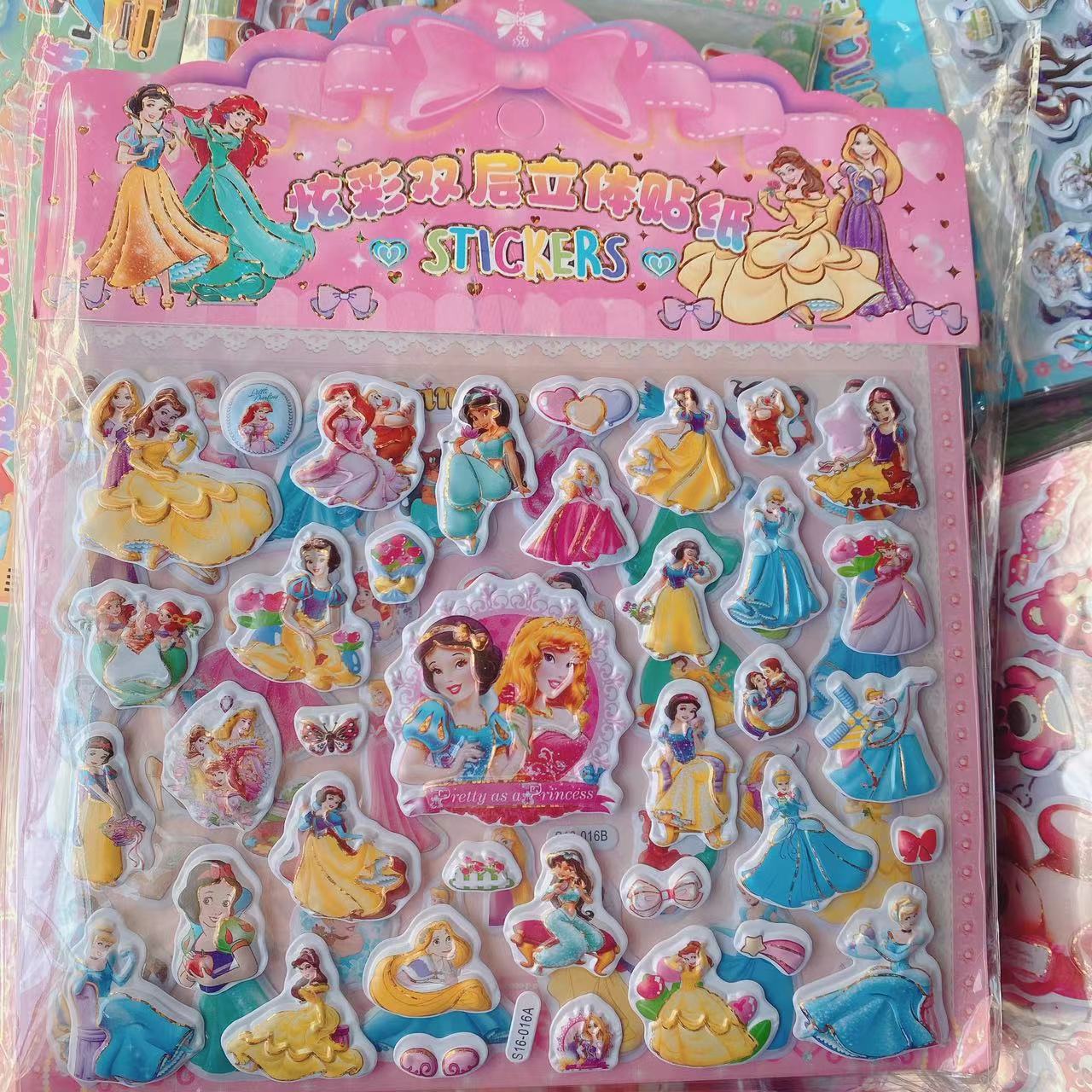 Color brillante pegatinas estereoscópicas de doble capa pegatinas de dibujos animados para niños cambiando pegatinas de burbujas multipatrón diy pegatinas decorativas 2 yuan al por mayor