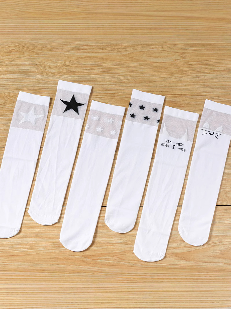 Summer thin children's knee socks for students