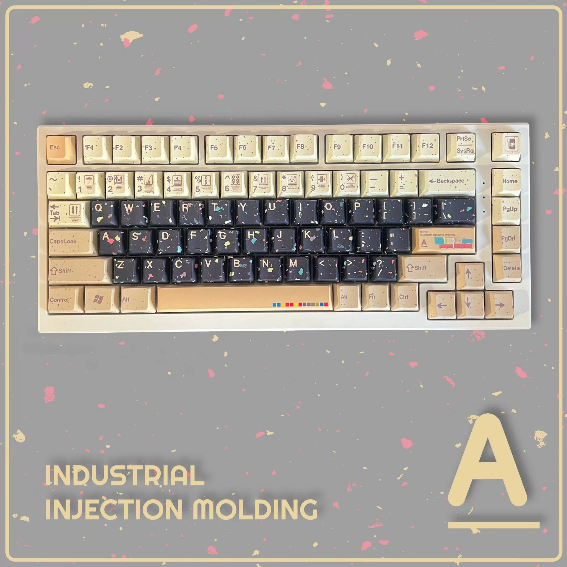 Cockerman Industrial Style IM Sublimation Original High Shading PBT Original Keycap Customized Keyboard Wootting