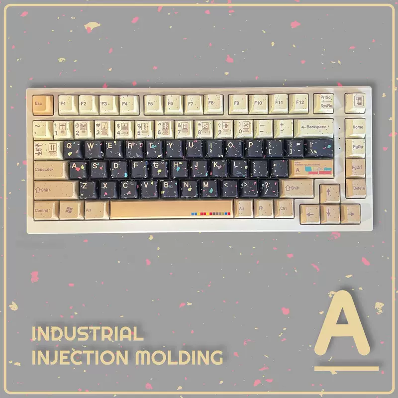 Cockerman Industrial Style IM Sublimation Original High Shading PBT Original Keycap Customized Keyboard Wootting