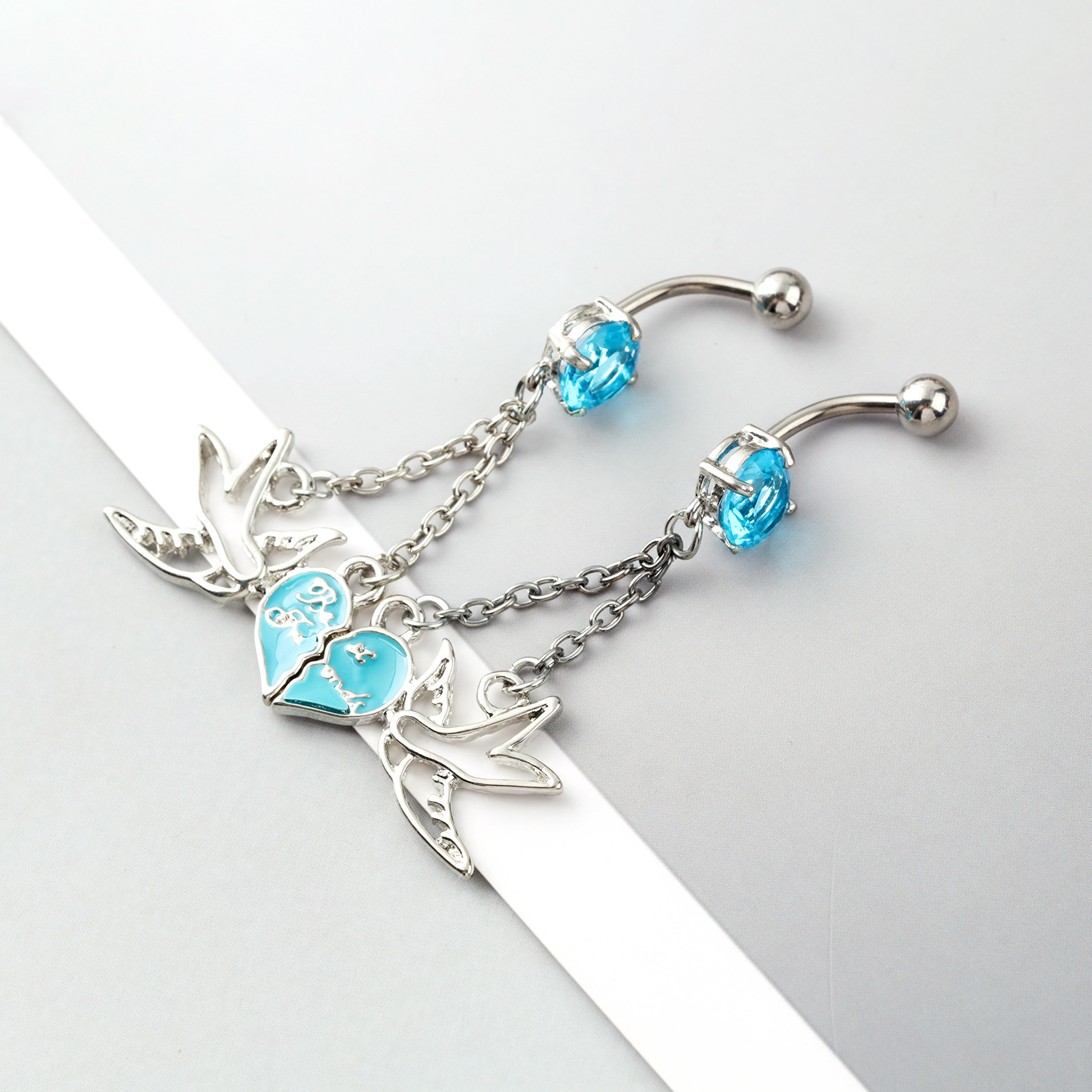 (Cross-border trading), belly button piercing heart-shaped, Amazon, for beloved