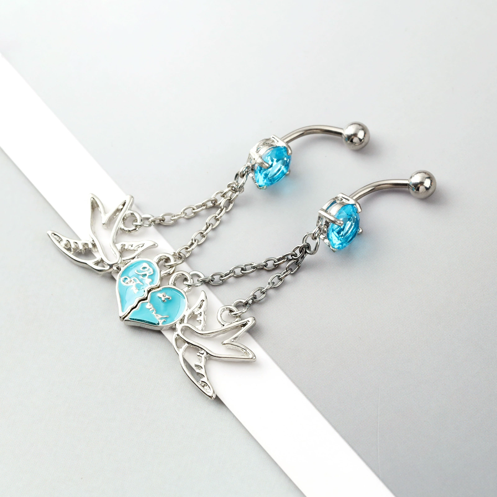 (Cross-border trading), belly button piercing heart-shaped, Amazon, for beloved