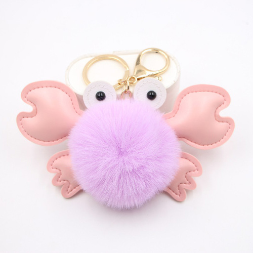 Original cross-border crab hair ball bag small pendant key chain school bag accessories wallet small pendant event gift