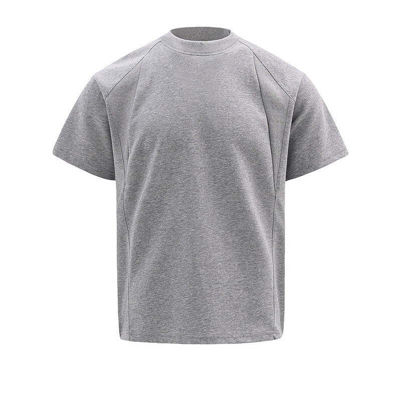 Liquid Nitrogen Air Layer Short Boxy Short Sleeve Men's Summer Heavy Hard Shoulder T-Shirt cleanfit American Half Sleeve Liquid Nitrogen Air Layer Short Boxy Short Sleeve Men's Summer Heavy Hard Shoulder T-Shirt cleanfit American Half Sleeve