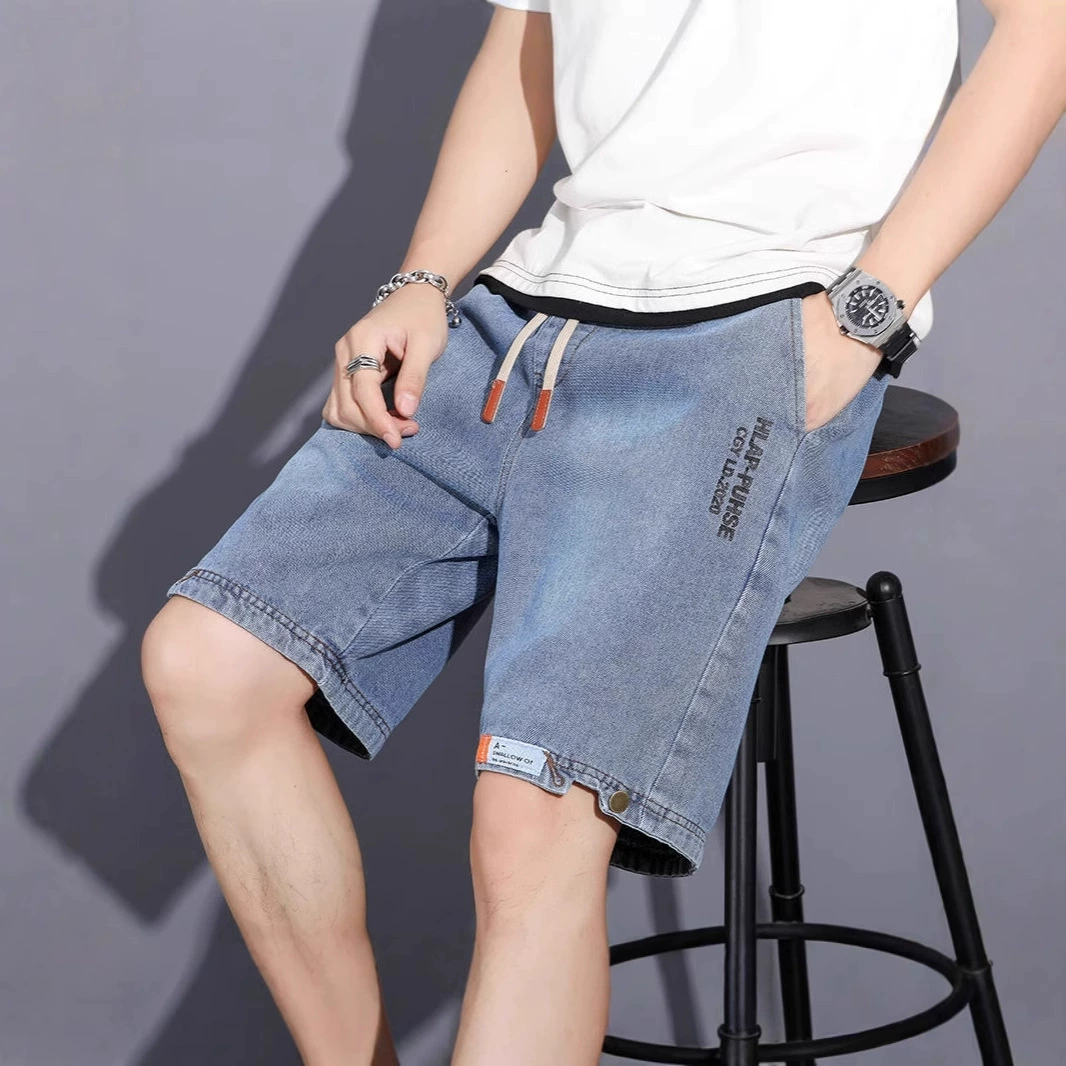 Мужские джинсовые шорты Летняя тонкая мода свободная повседневная одежда