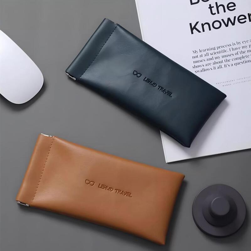 Glasses Storage Bag, Pressure-Resistant Portable Sunglasses Storage Case with Automatic Closure, Eyewear Storage Pouch for Women