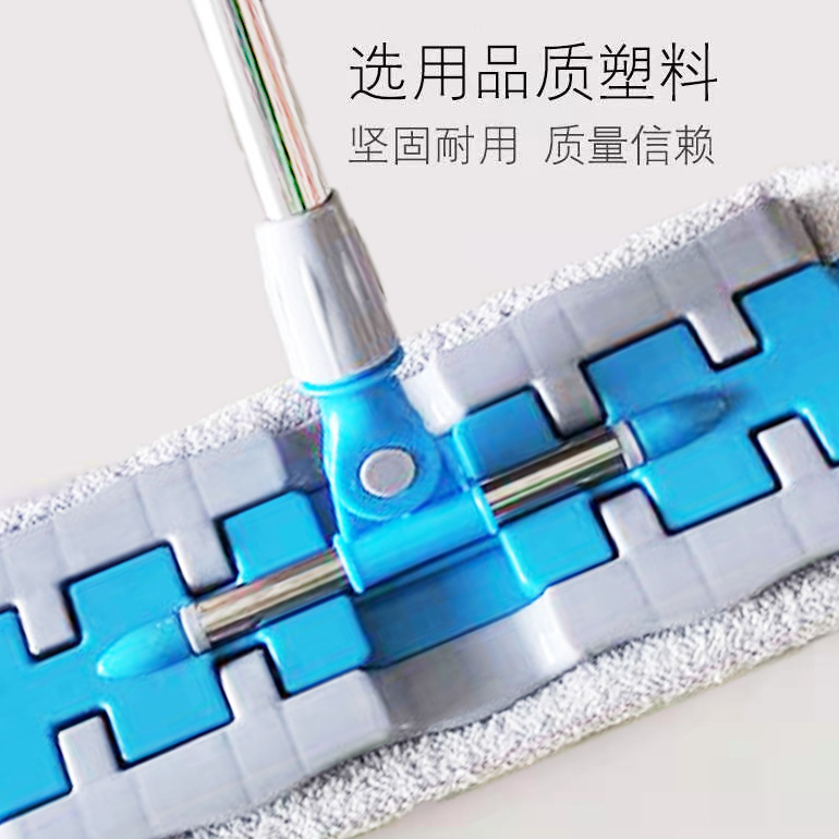 厂家平板拖把夹毛巾木地板拖布瓷砖地拖家用旋转拖地可拆洗4布