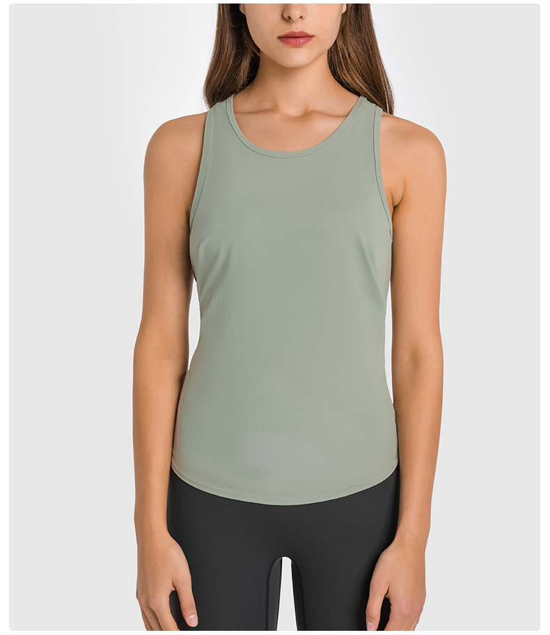 top de yoga sin mangas con tiras de mariposa en color liso NSDQF127136