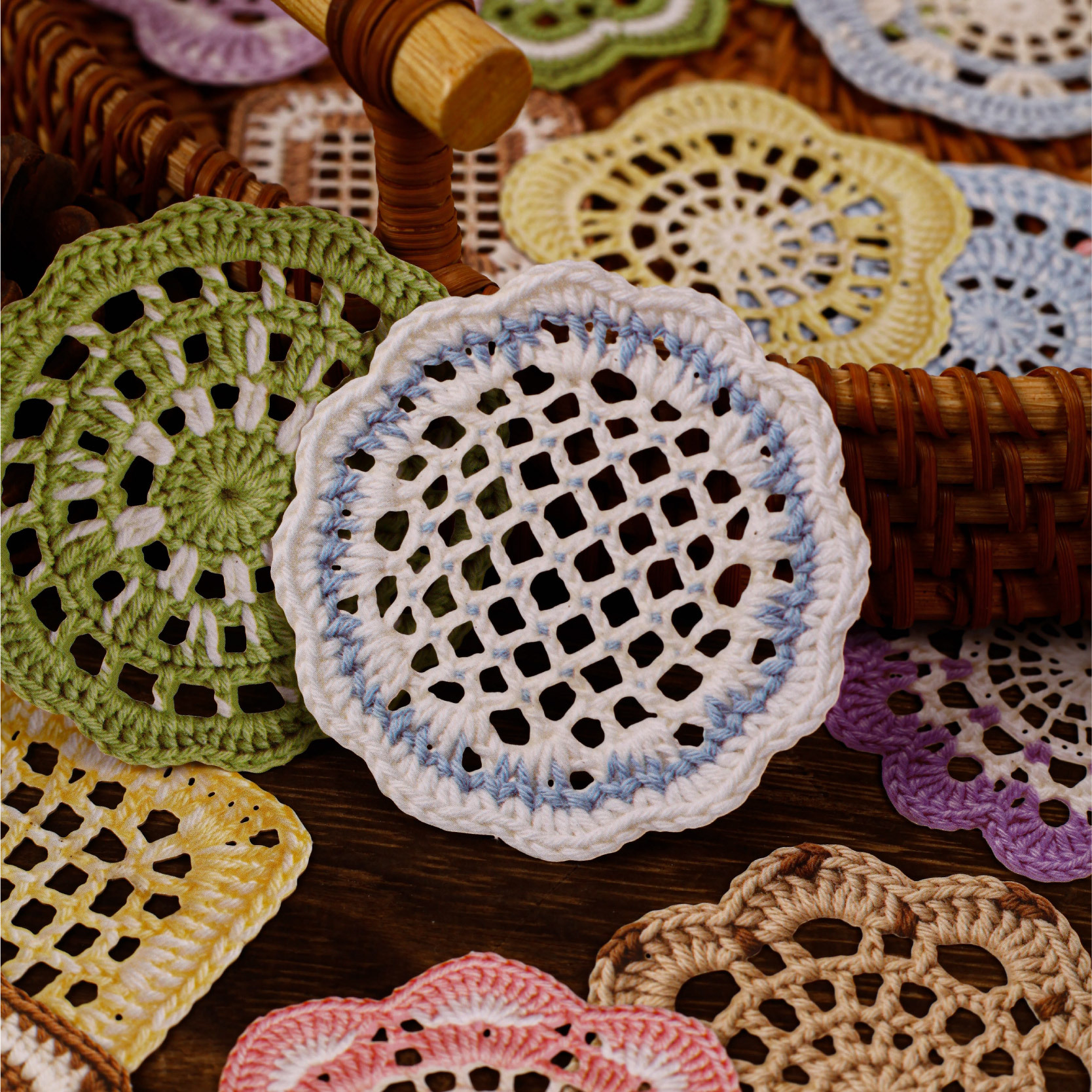 Retro Story Sticker Pack Knitted Pattern Series Simulated Knitting Hollow-Out DIY Decorative Stickers for Journals, 10 Sheets Included