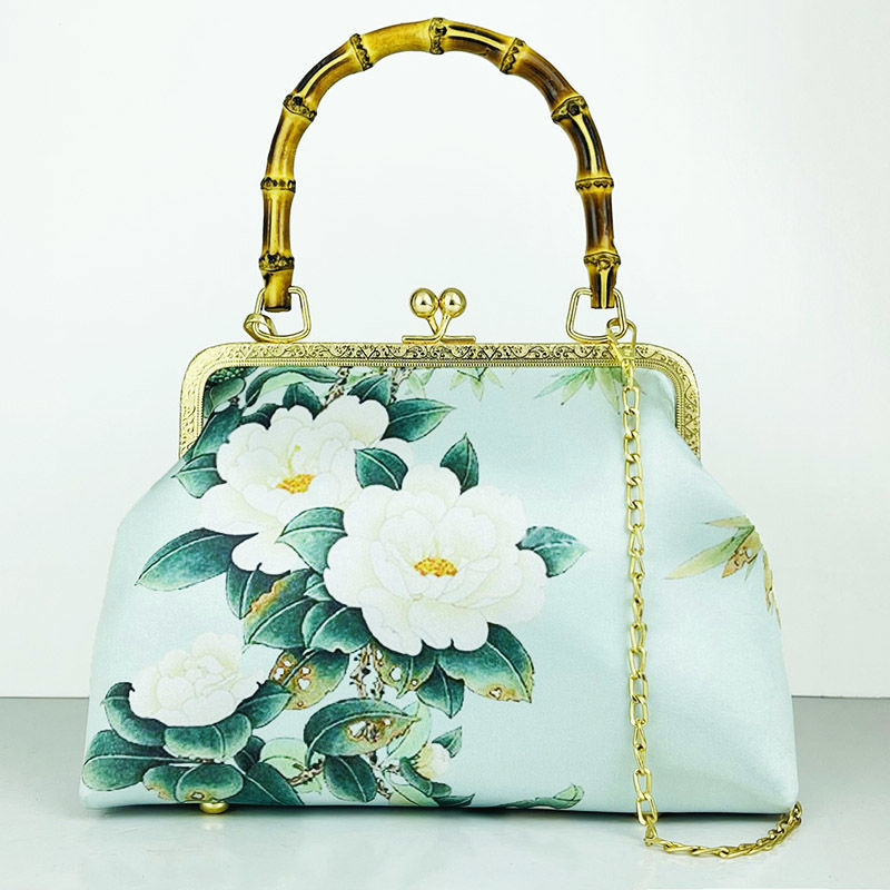Cheongsam bag Handbag Handbag Crossbody bag Fashion temperament Antique mouth gold bag Cheongsam bag Bamboo joint_voghion.com
