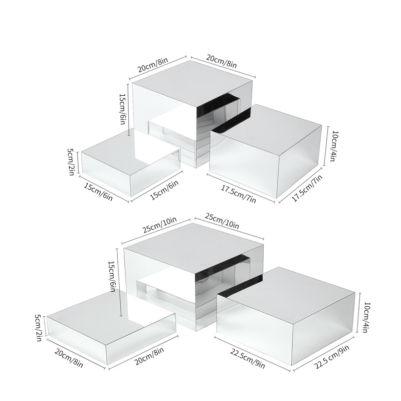 실버 미러 박스 6개 세트