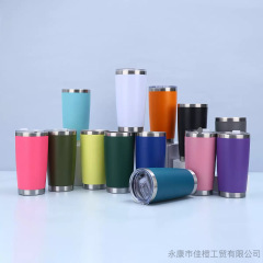 跨境专供20oz不锈钢喷塑汽车杯保温保冷啤酒杯车载便携冰霸杯批发