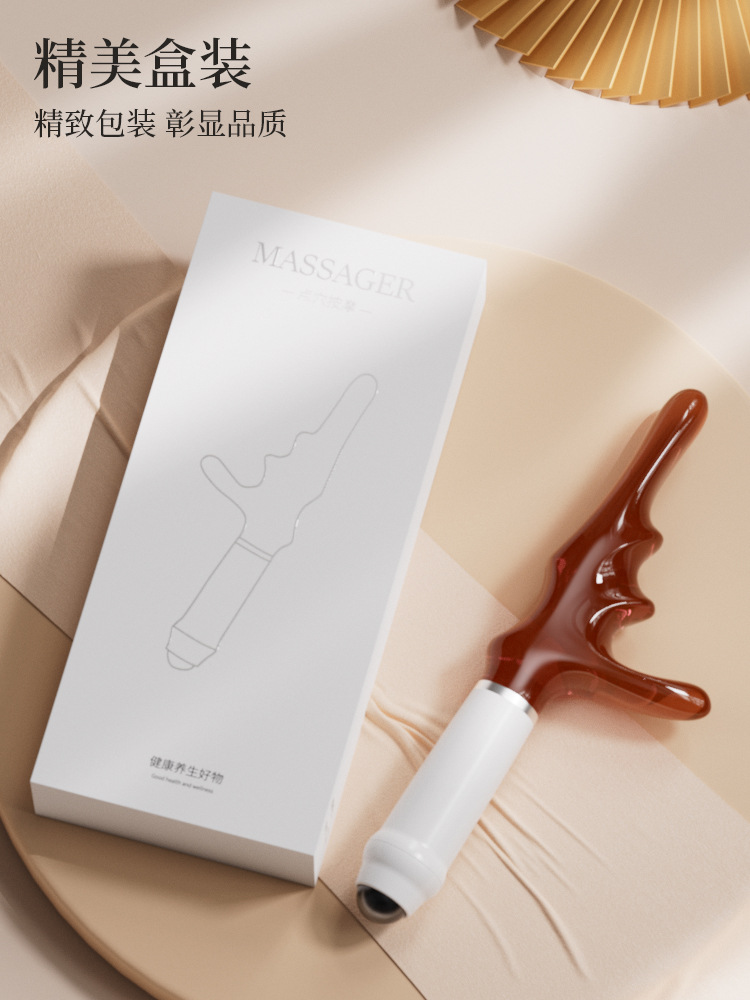 Dispositivo de apertura de punto de barra de acupuntura, meridiano magnético multifuncional, lápiz de extracción de tendones de mano, pedicura, herramienta de dragado de masaje de pájaro triangular