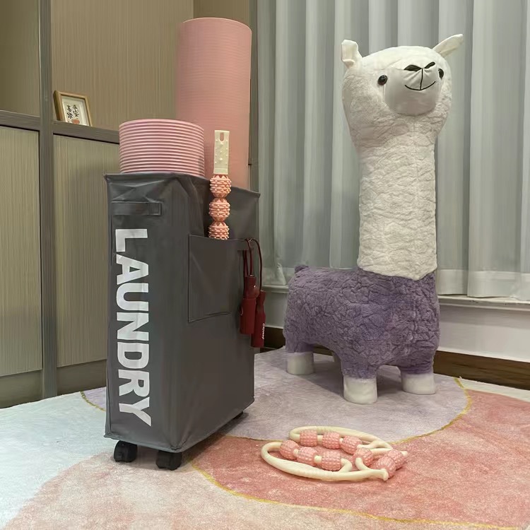 Paño Oxford sola rejilla ropa cesta de lavandería caja de almacenamiento misceláneas dormitorio hueco disponible