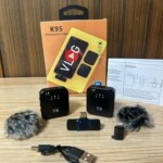 跨境K95无线领夹麦克风 户外采访带货录音麦克风收音领夹麦2.4G