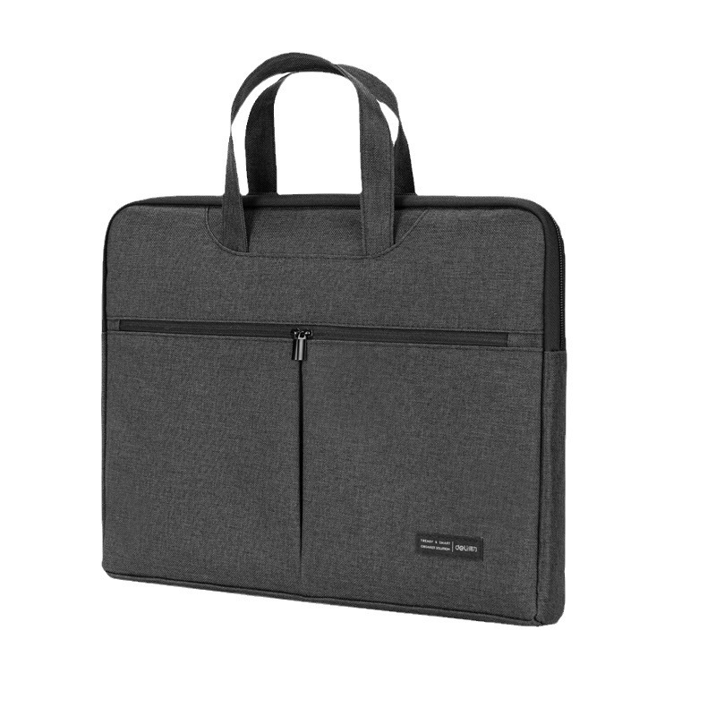 Deli BG101 maletín Oxford tela doble bolsillo negocio oficina reunión materiales bolso archivo bolsa