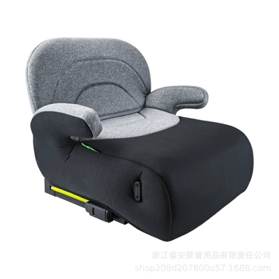 Child Safety Seat Booster Pad Ece R129 Isofix Interface Adapted to 125-150cm Portable Removable Backrest (Car child safety seat) - 393621cm-black-with-isofix