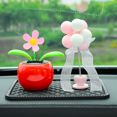 Car ornaments — Car Accessories for Women - red-sunflower-spring-pink-white-balloon-small-drill-pad