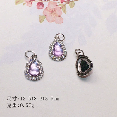 accessories bracelet string decoration diy, Zərgərlik ara hissələri - one-diamond-encrusted-old-silver-amethyst-gourd-for-slipping