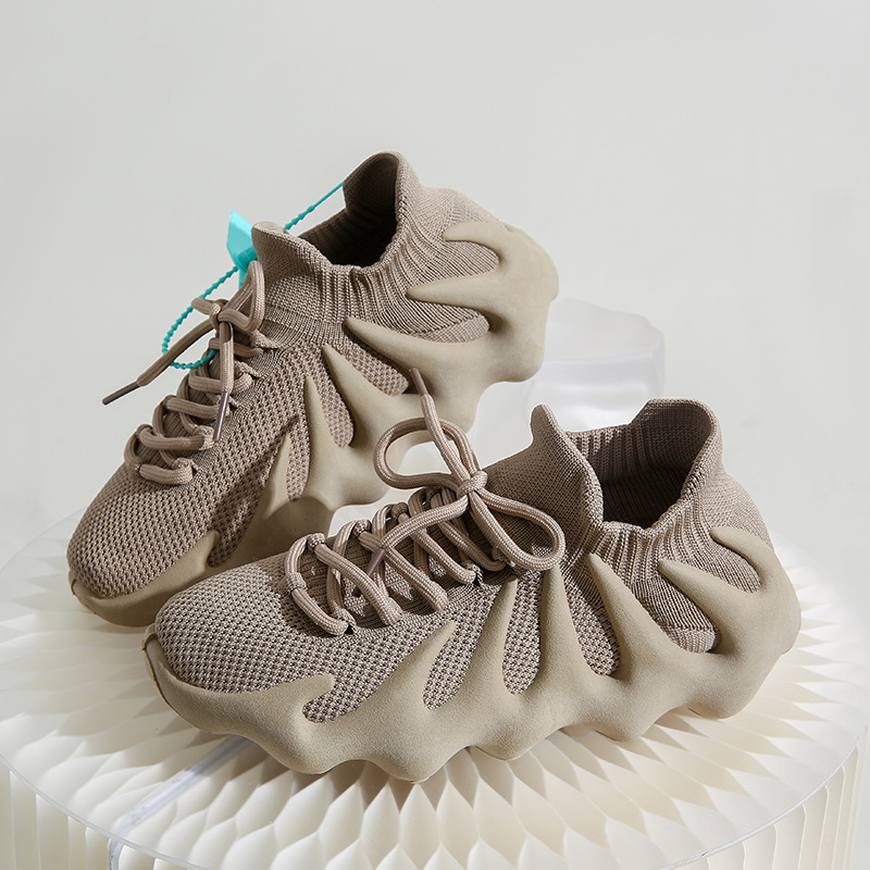 2024 nuevo estilo pulpo coco zapatos de mujer transpirable delgado tejido volador superficie de malla pareja deportiva zapatos de marea rojo neto