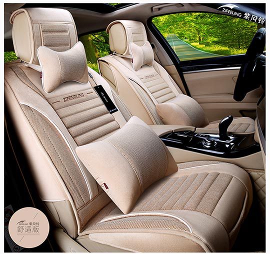Purple Wind Chime manufacturer wholesale all-season universal linen seat covers for cars, F-23