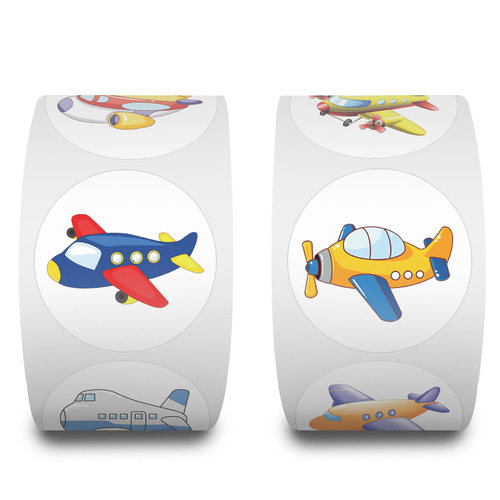 500张新型贴纸卷卷贴玩具飞机涂鸦贴纸汽车行李箱水杯卷卷贴批发