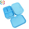 700ml square silicone fresh -keeping box office worker portable anti -string flavor lunch box solid color can be printed with logo