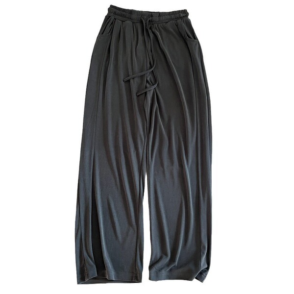 Copper autumn summer silk trousers for leisure