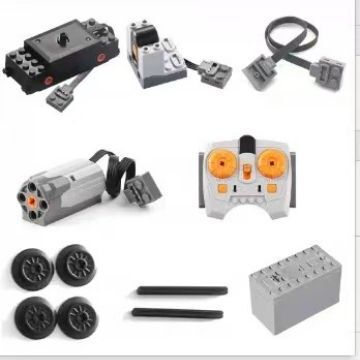 MOC Technology PF Accessories Brick Motor M Motor Battery Box Receiver Switch Train Motor Compatible with LEGO