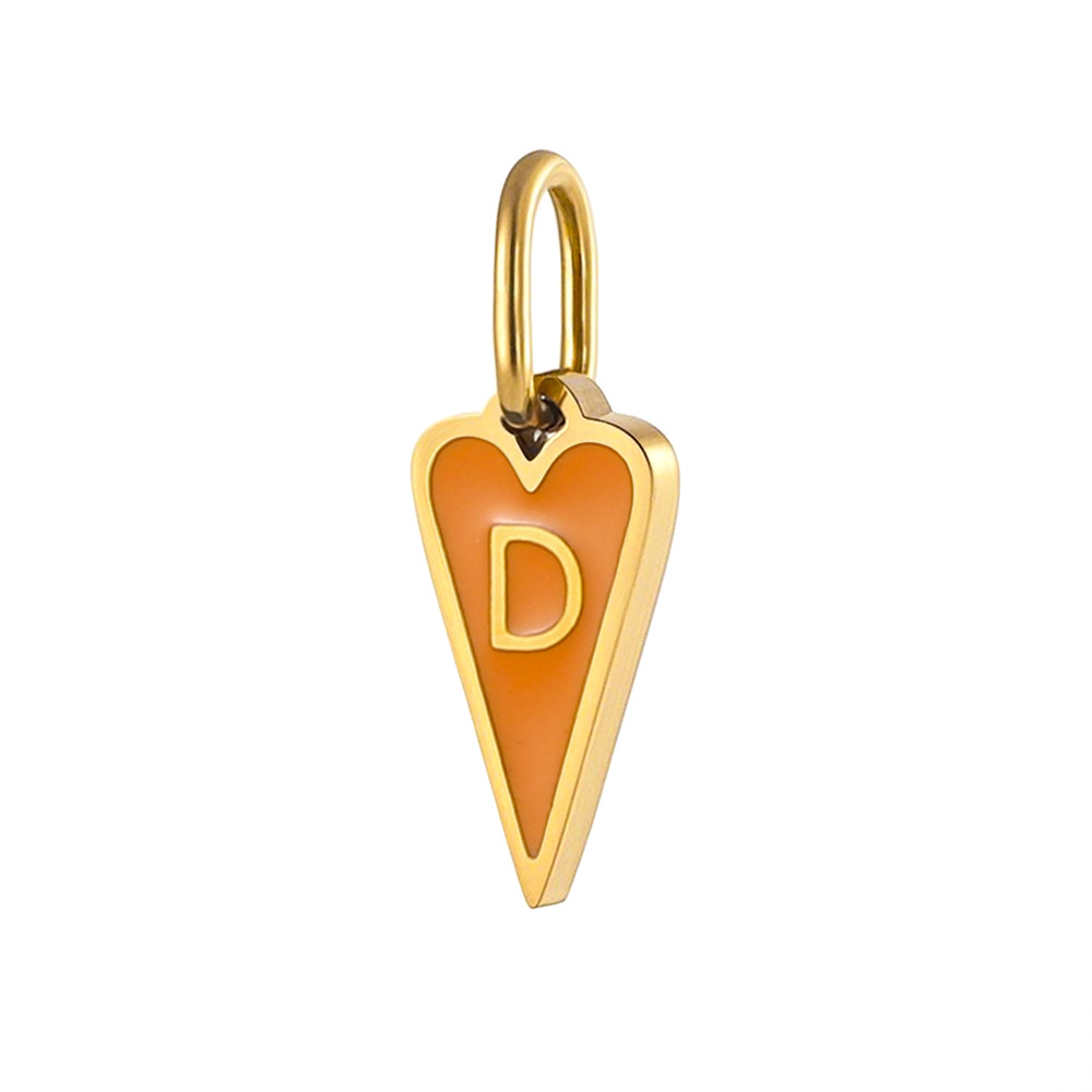 1g Weight Pendant Jewelry Making Type DIY Ornament Accessories Classification 1 Piece, 1 Set Quantity 304 Stainless Steel Material Letter Pattern All Seasons Season Polished Finish Enamel Design Simple Style, Classic Style Style 1 Piece 1 Set 304 Stainless Steel Letter Polished Pendant DIY Ornament Accessories 5