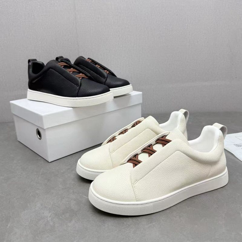 New Style Low-Top Slip-On Sports and Casual Shoes, Versatile Men's Shoes, Genuine Leather Soft Sole, Non-Slip Slip-Ons