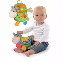小驴牙胶动物撕不烂布书多功能认知益智响纸BB器婴幼儿童早教玩具