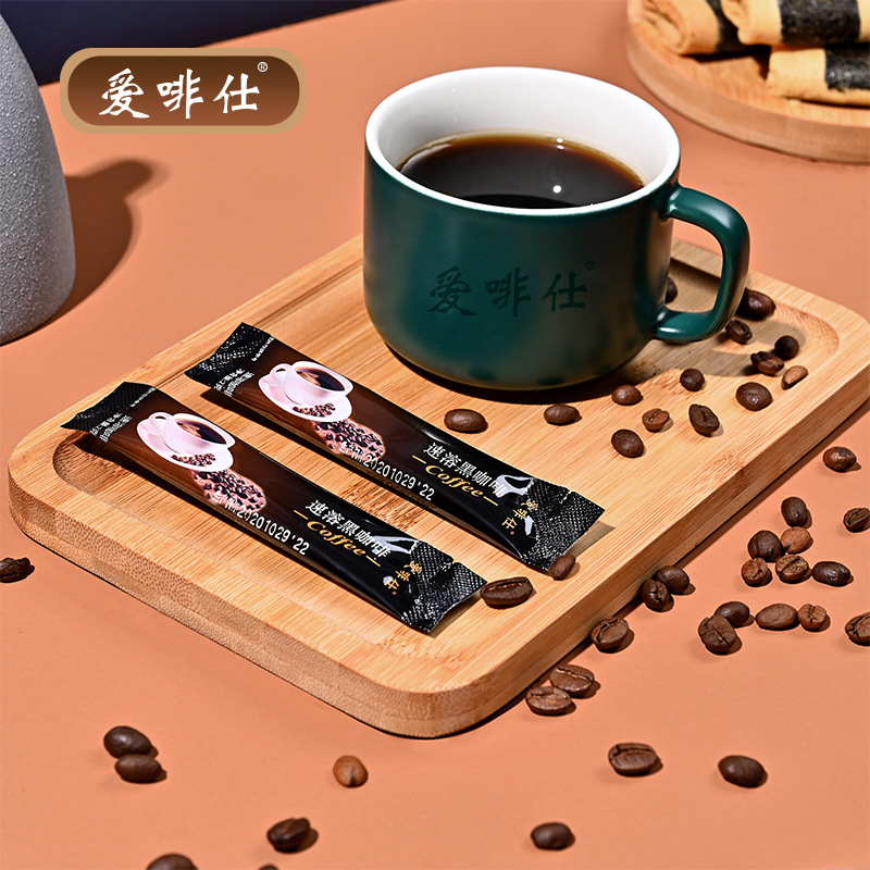 Instant Coffee Powder Original Black Coffee 50 Pack Instant Coffee Powder American No Added Sugar Pure Bitterness