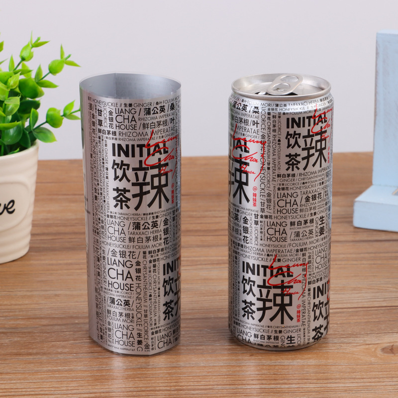 供应标签奶茶饮料瓶热收缩标贴 PET热收缩膜收缩膜彩印