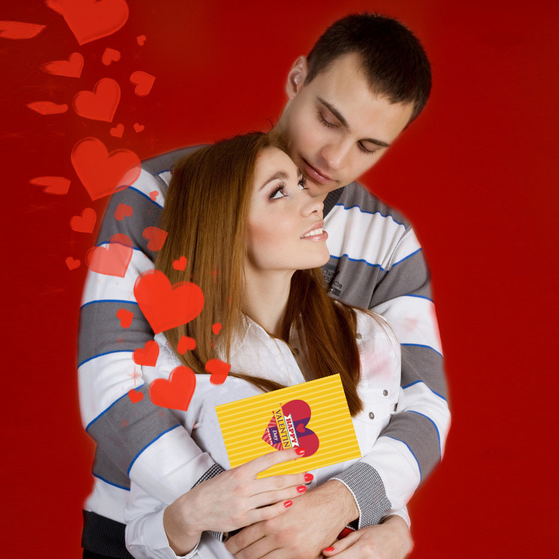 عيد الحب موضة شكل القلب ورق اليومي ملصقات هدايا display picture 3