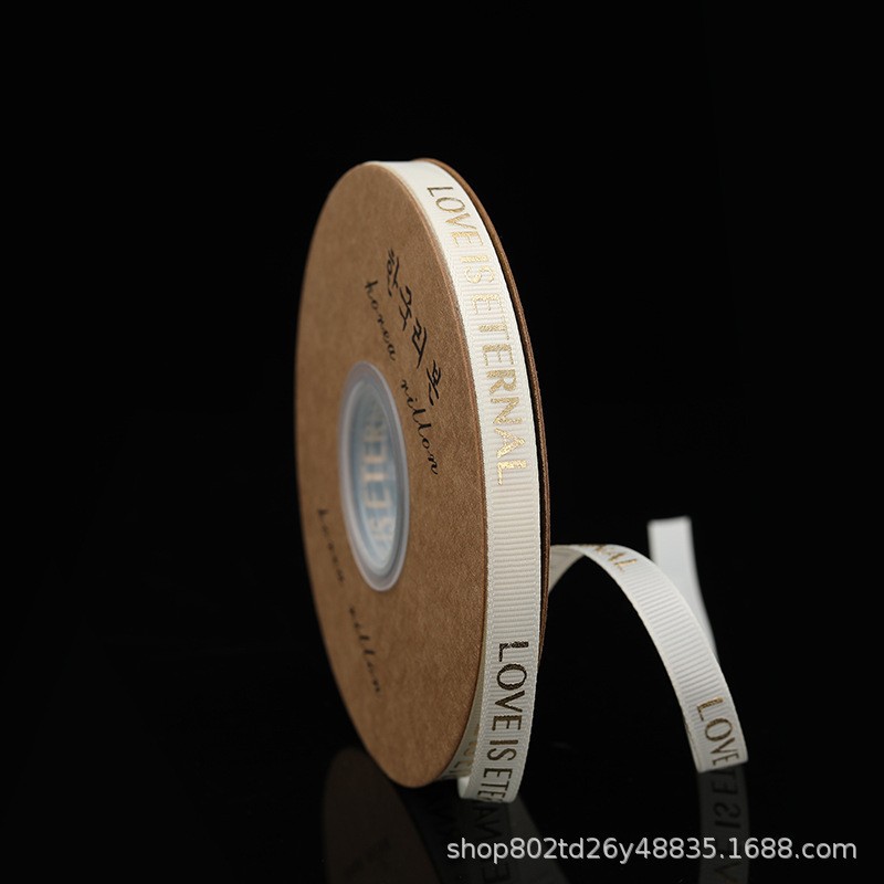 Cinta regalo flor caja de regalo embalaje pastel de cumpleaños decoración hilo cinta dorado cinta inglesa