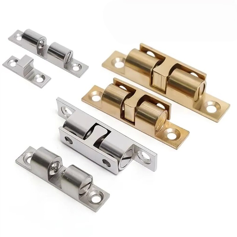 Factory Direct Cabinet Door Stopper Bead Buckle Clip Cabinet Door Copper Bead 50 Silver Brass Door Stopper Spring Magnetic Suction